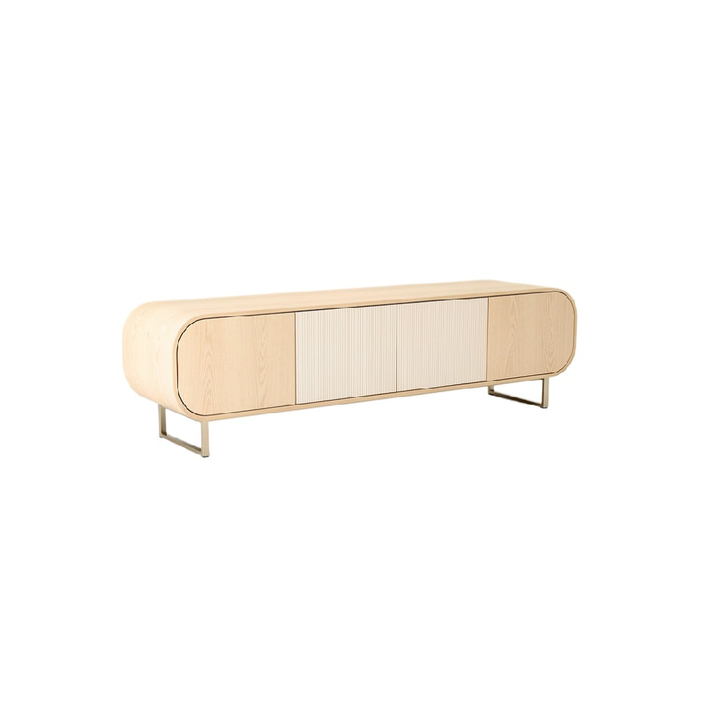 Modern Minimalist Wooden TV Stand with Storage Solutions